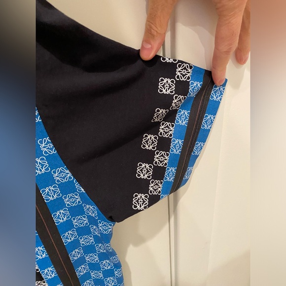 LOEWE Navy Stripe Anagram, men’s black short sleeve shirt, XL, excellent cond. - Picture 4 of 8